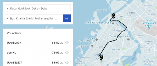 Uber à Dubai
